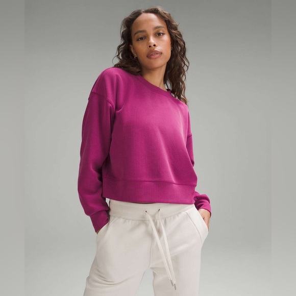 lululemon athletica Tops - Lululemon Softstreme Perfectly Oversized Cropped Crew